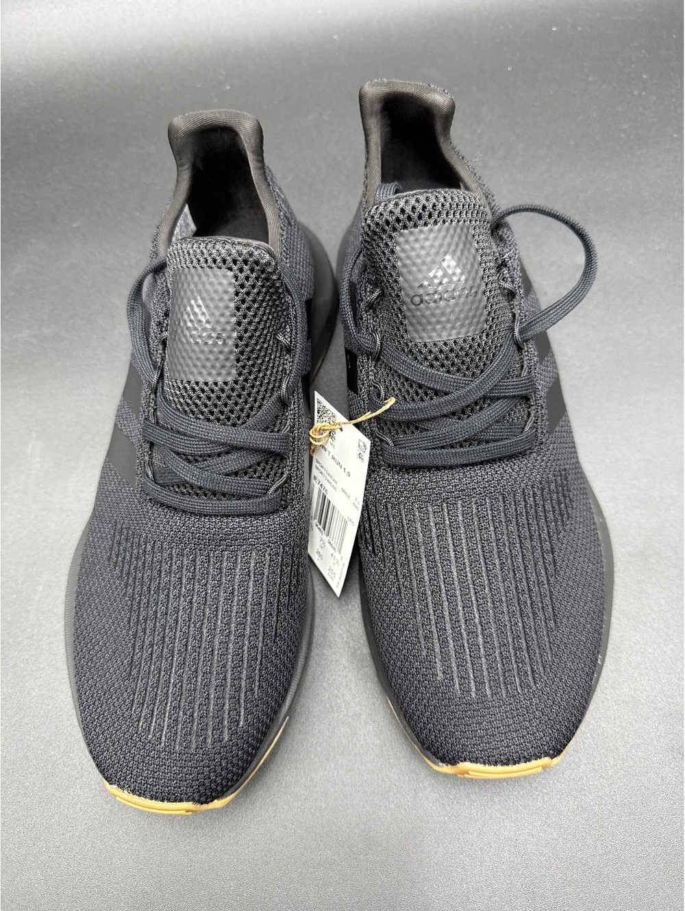 Adidas Swift Run 1.0 Black Athletic Sneakers Size 8 US